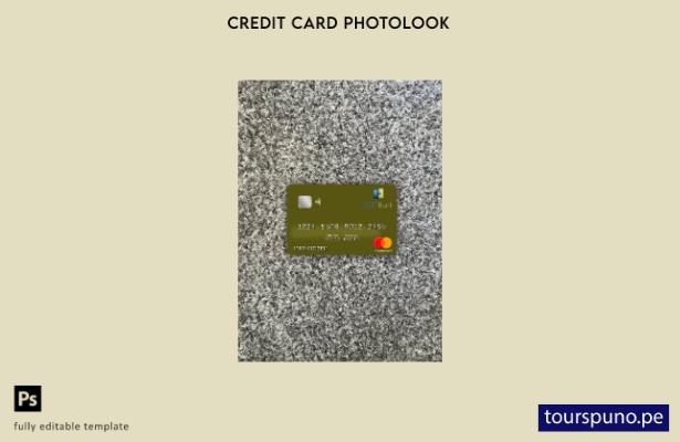 listo para imprimir plantilla frontal de aspecto fotográfico de mastercard de BG